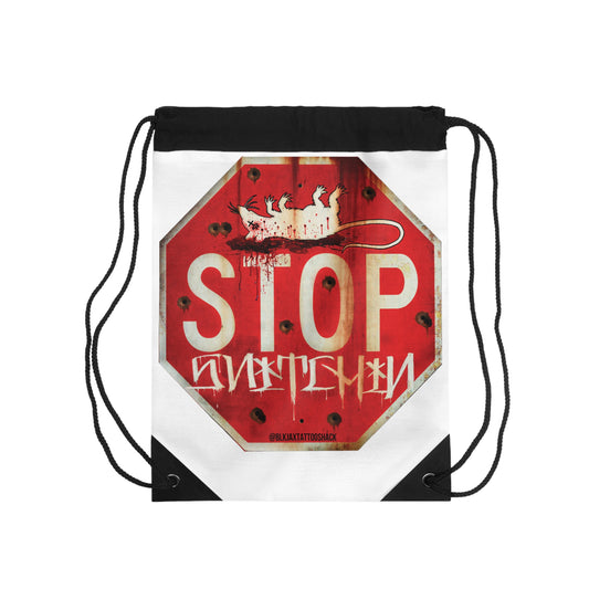 Stop Snitchin Drawstring Bag