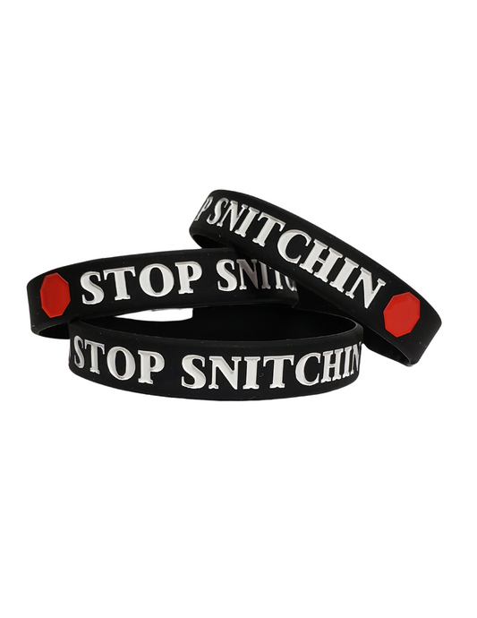 Stop Snitchin Wrist band-3 ct