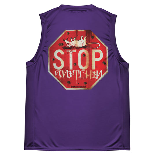 Stop Snitchin Purple basketball jersey