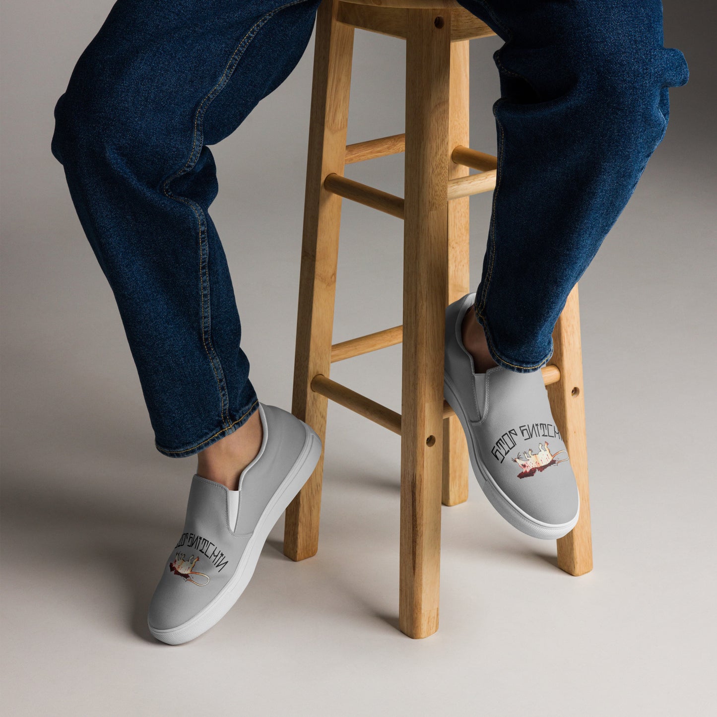 Men’s Fink Grey slip-on canvas shoes