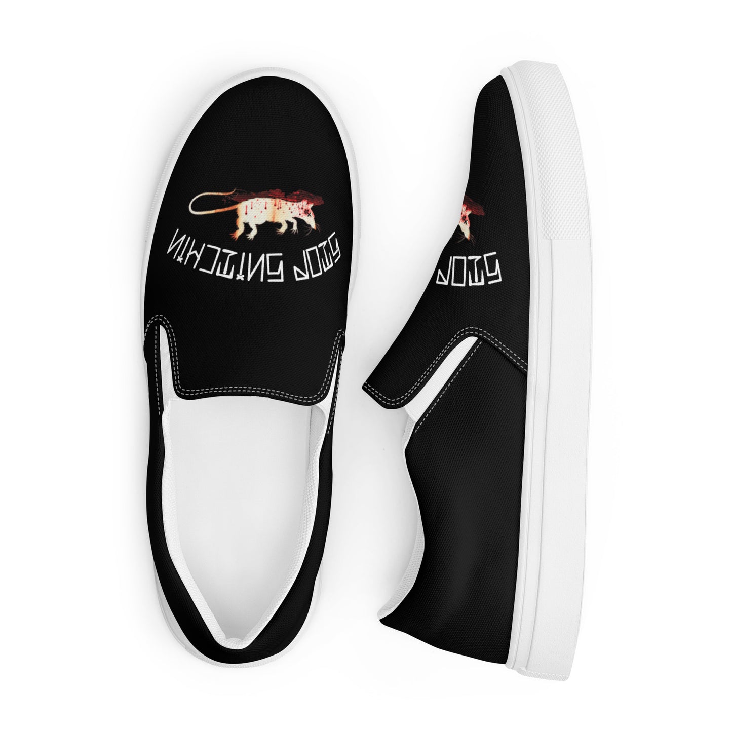 Men’s Fink Black slip-on canvas shoes