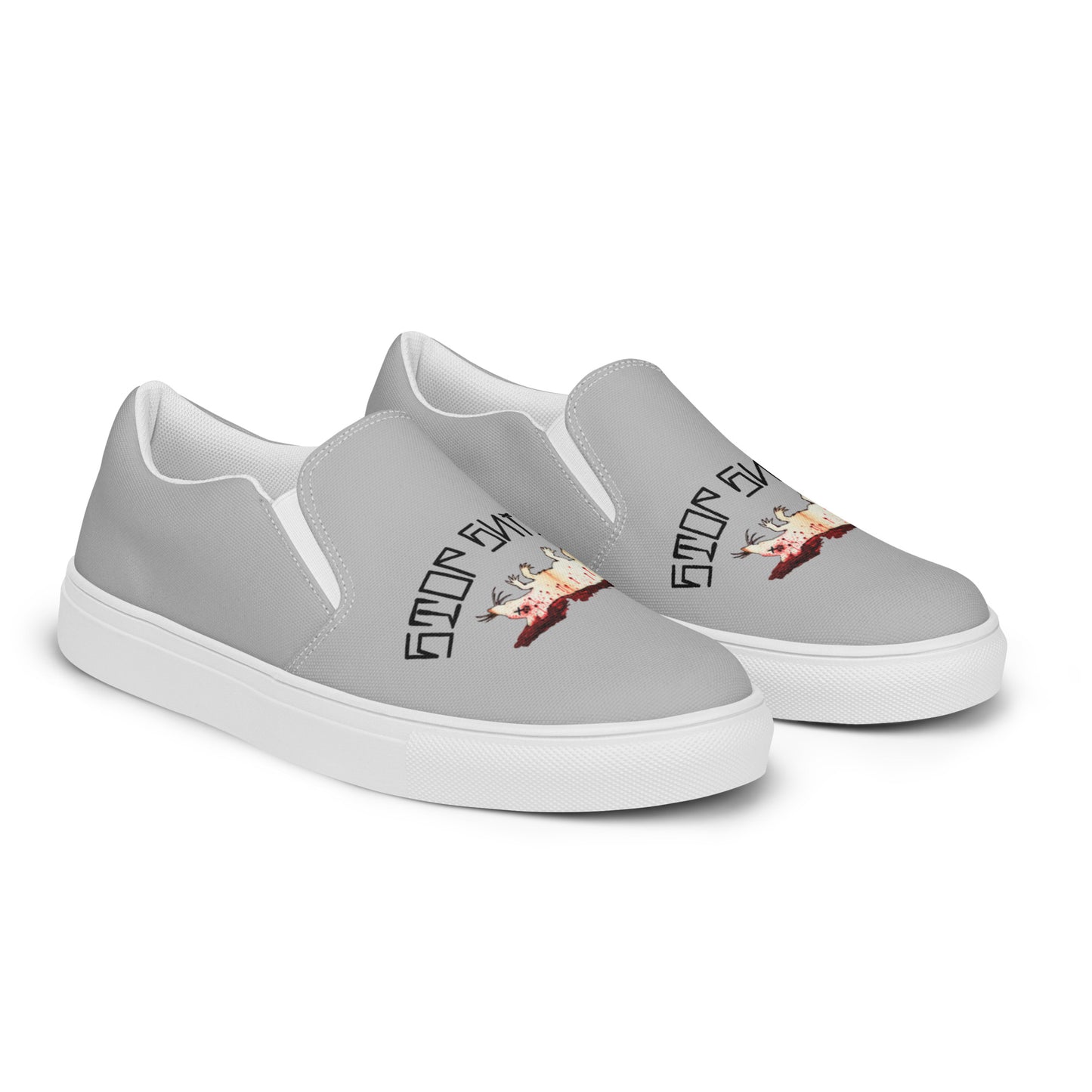 Men’s Fink Grey slip-on canvas shoes