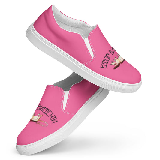 Women’s Fink Pink slip-on canvas shoes