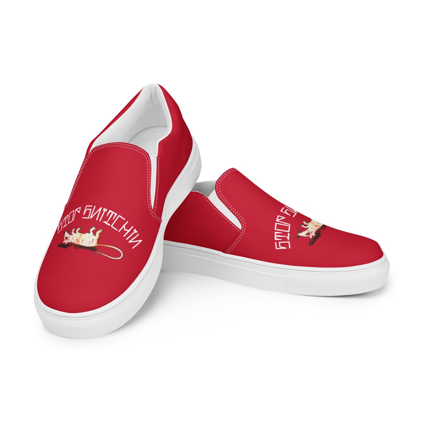 Women’s Fink Red slip-on canvas shoes