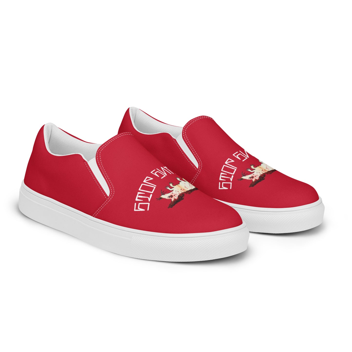 Women’s Fink Red slip-on canvas shoes