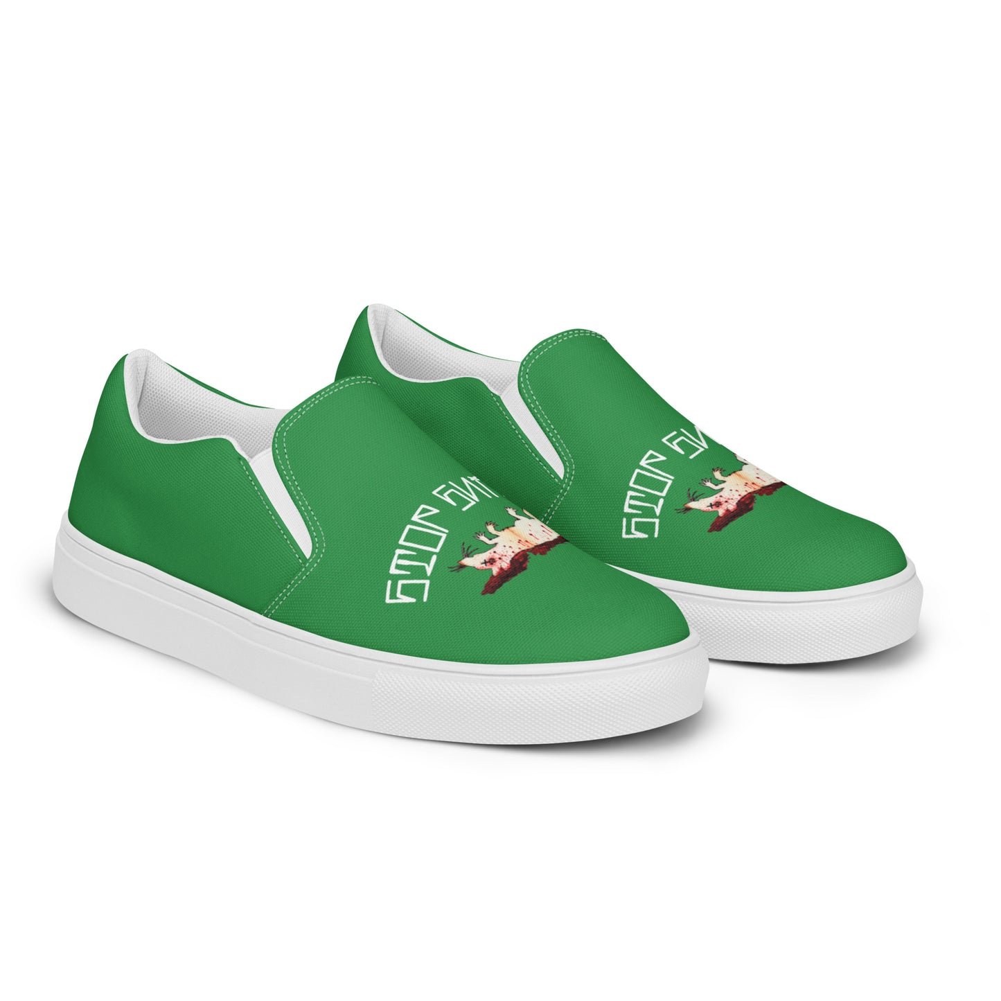 Women’s Fink Green slip-on canvas shoes